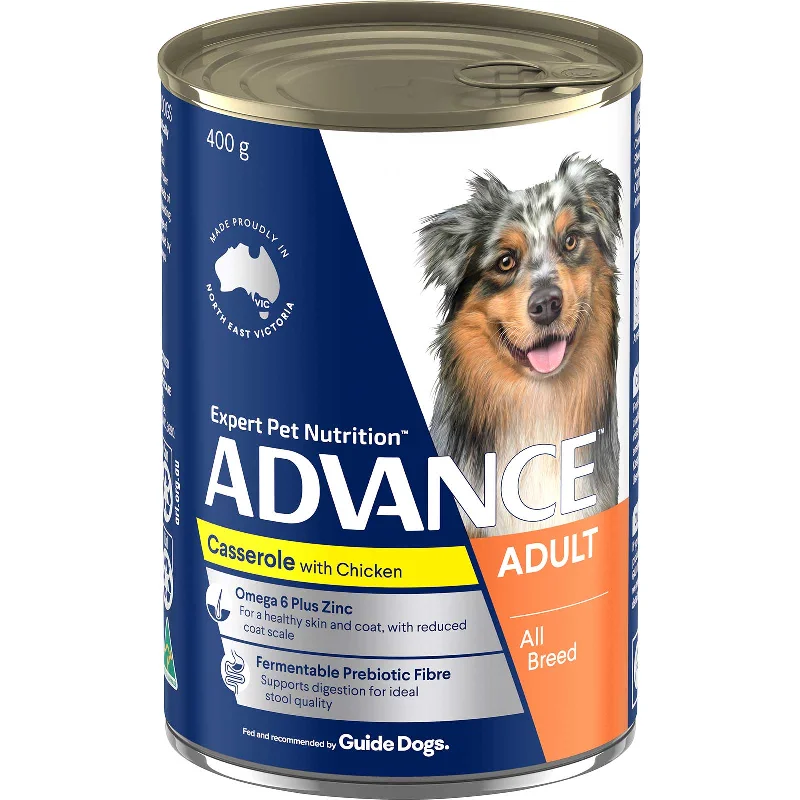 Advance Dog Food Can Adult Casserole with Chicken