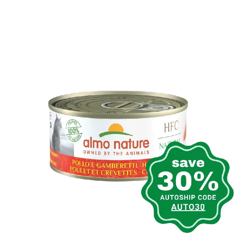    - How is Bricky cat food?  Almo Nature - Wet Food for Cats - HFC Natural - Chicken with Shrimps - 150G (min. 24 Cans)