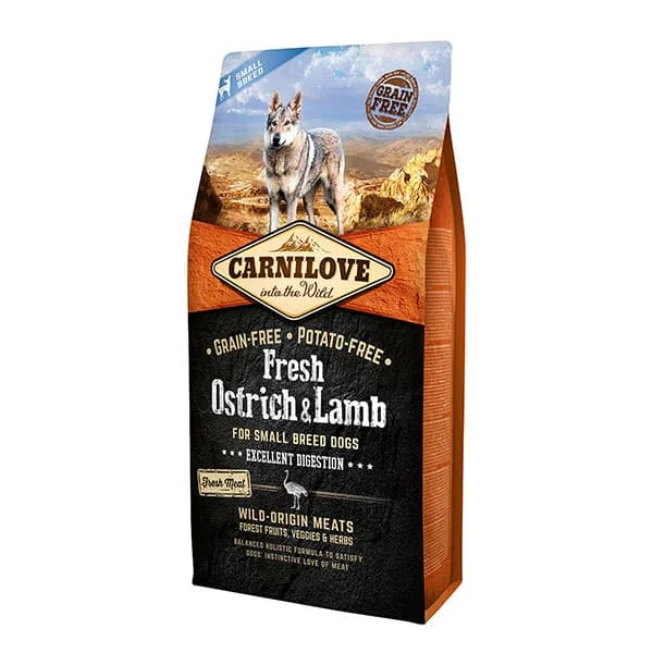 - High protein dog foodCarnilove Wild Adult Ostrich & Lamb (small breeds)
