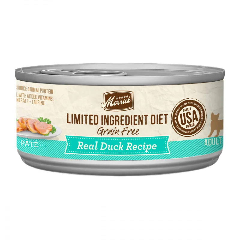    - Kitten food  Merrick Limited Ingredient Diet Premium Grain Free And Natural Canned Pate Wet Cat Food, Duck Recipe