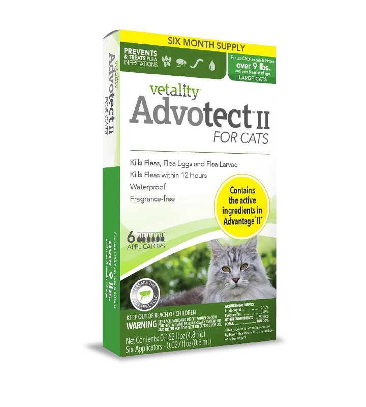 Vetality Advotect II for Cats >9 lbs 6 Dose