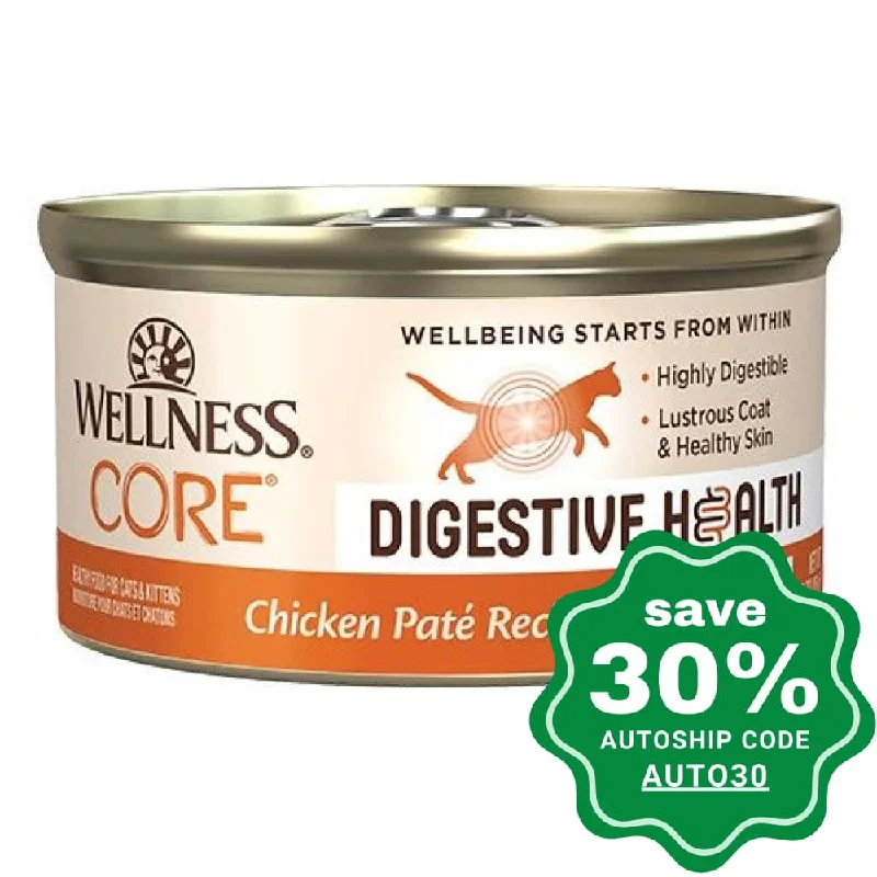    - Where to buy imported cat food  Wellness - CORE - Digestive Health Wet Cat Food - Chicken Pate Recipe - 3OZ (Min. 24 Cans)