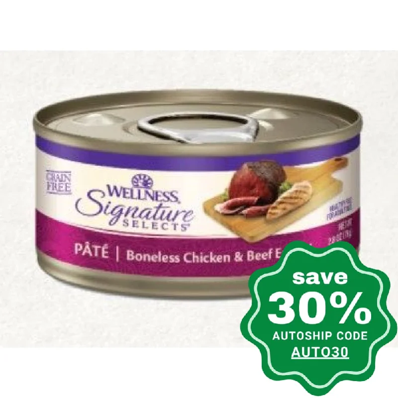 6. **Special Needs**  Wellness - Signature Selects - Wet Cat Food - Boneless Chicken & Beef Entree Pate - 5.3OZ (min. 24 Cans)