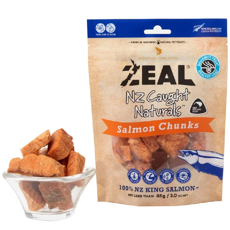 - Weight loss dog foodZeal Wild Caught Naturals Salmon Chunks Grain-Free Treats For Cats & Dogs 85g - Weight loss dog foodZeal Wild Caught Naturals Salmon Chunks Grain-Free Treats For Cats & Dogs 85g